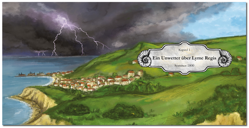 "Mary Anning und die Zeit im Stein" Startbild Kapitel 1